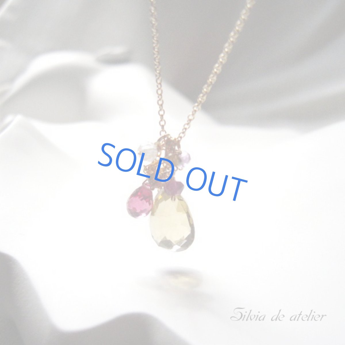 画像3: 限定2本のみ・ビアクォーツ×ロードライトガーネット×アメジスト 14kgfネックレス (3)