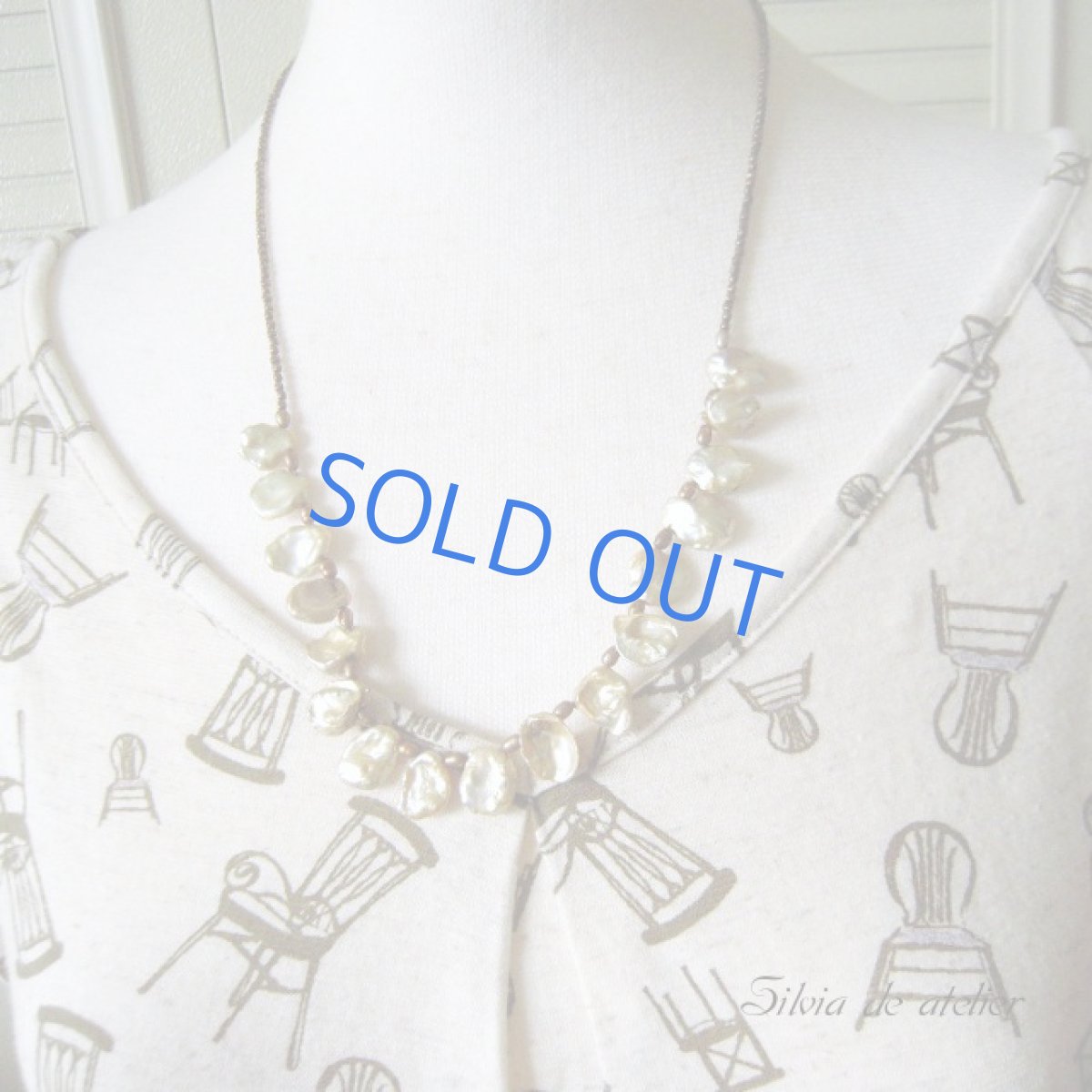 画像3: ケシパールクレオパトラゴールド ショートネックレス (3)