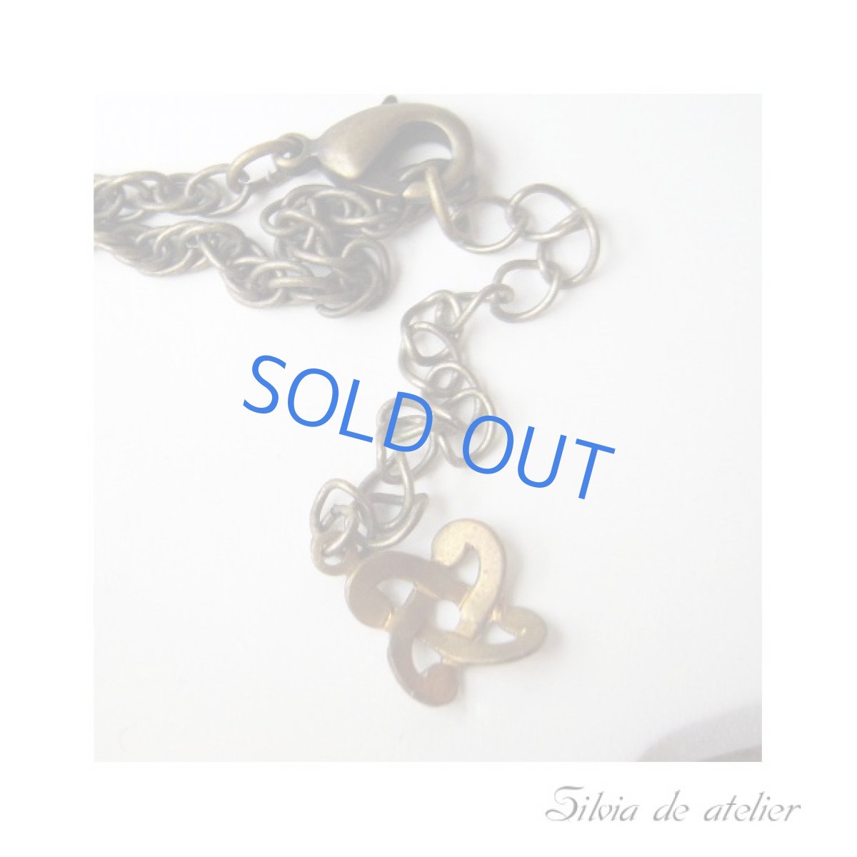 画像2: レースチャーム×パープルアクリル アシンメトリークラシックネックレス (2)