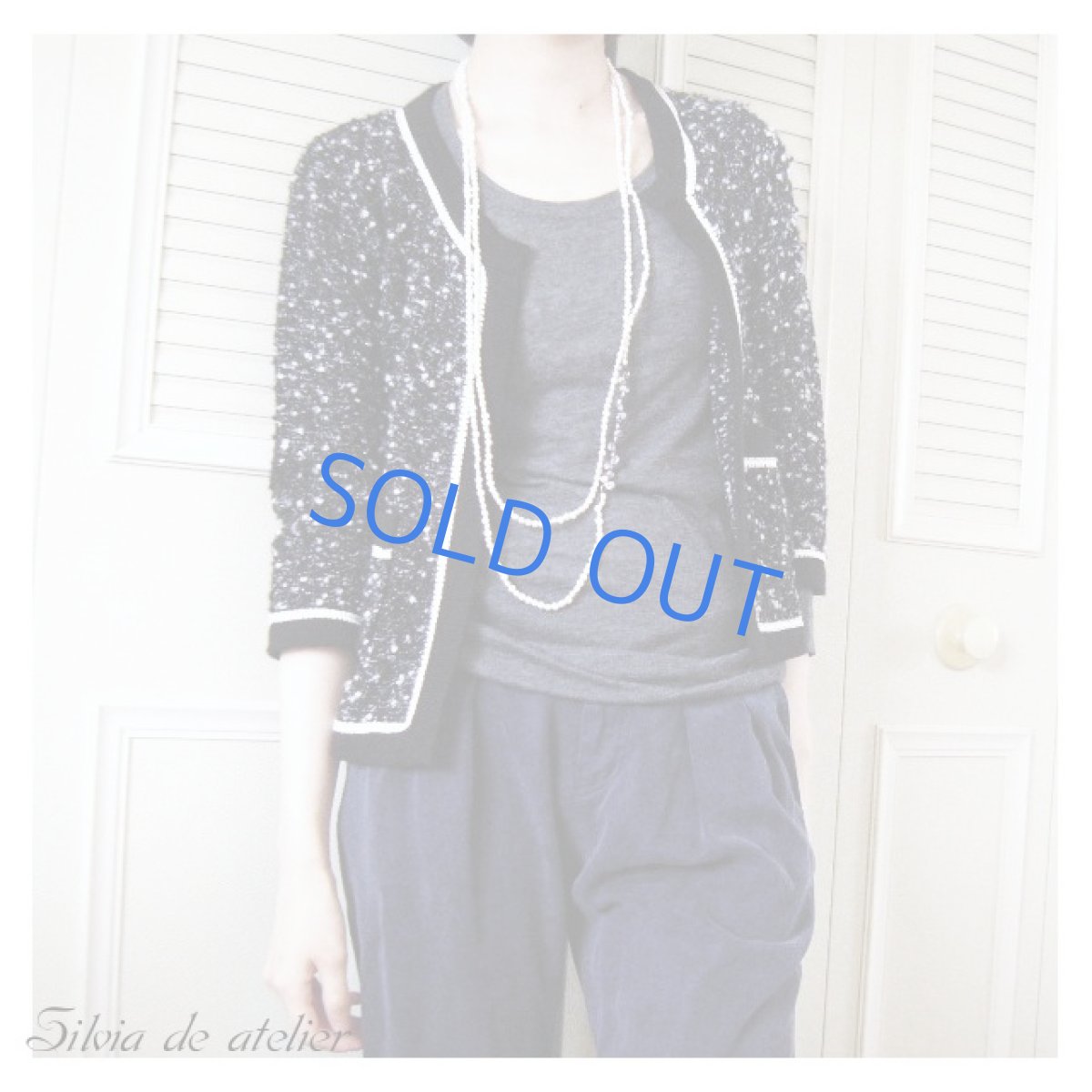 画像4: 2WAY淡水パール&ケシパールクレオパトラ スーパーロングネックレス (4)