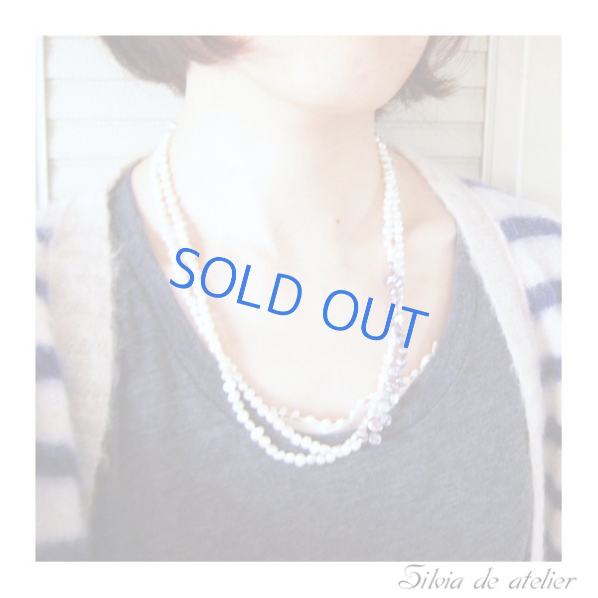 画像5: 2WAY淡水パール&ケシパールクレオパトラ スーパーロングネックレス (5)