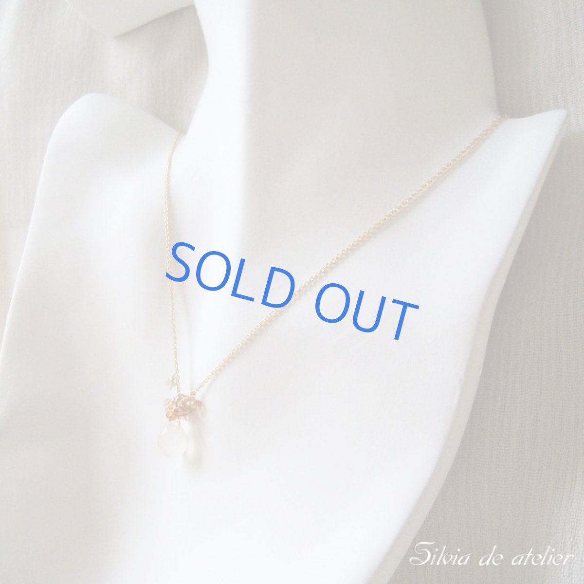 画像5: ピンクカルセドニー×アレキサンドライト×シトリン 14kgfネックレス (5)