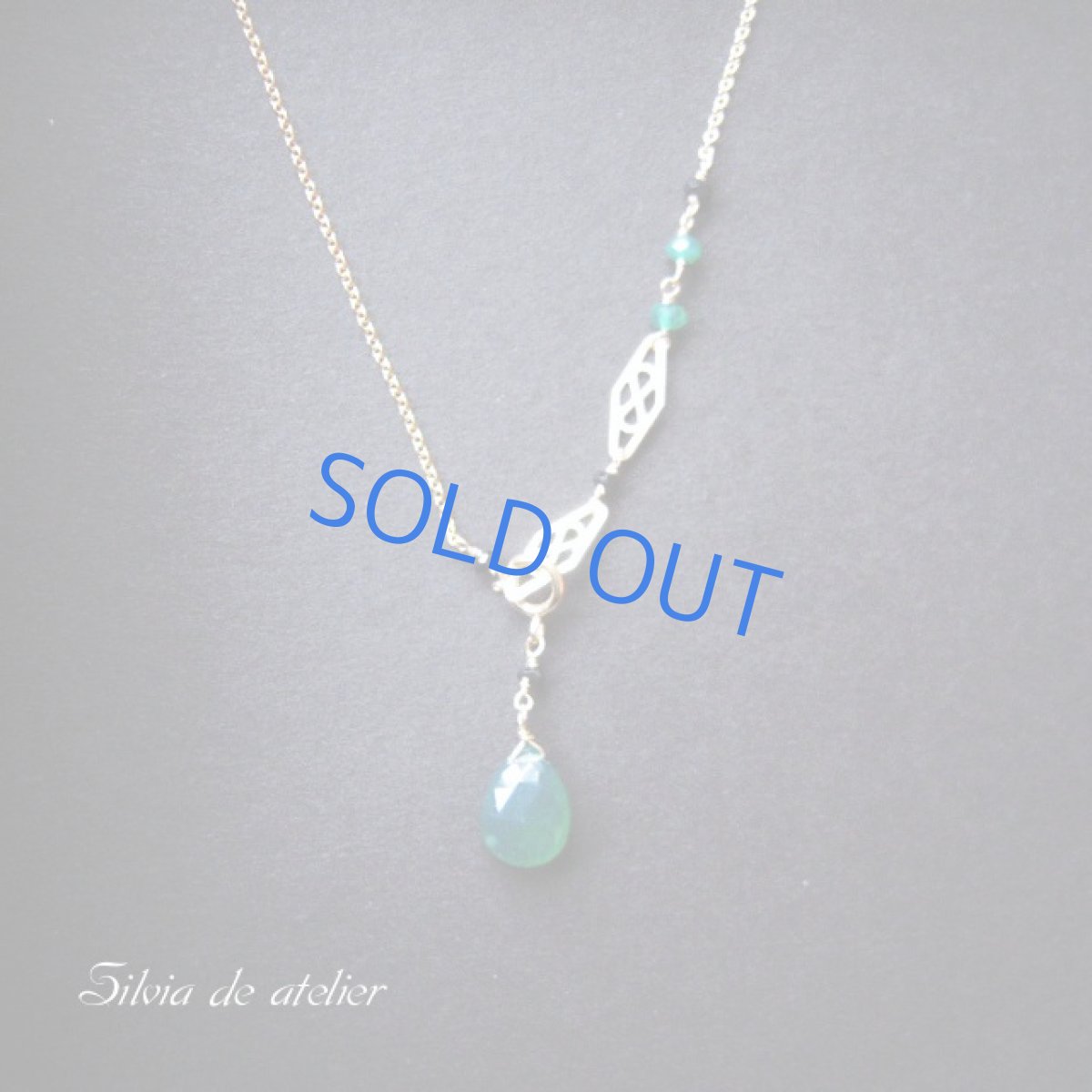 画像3: 5WAYグリーンオニキス 14kgfアシンメトリーネックレス (3)