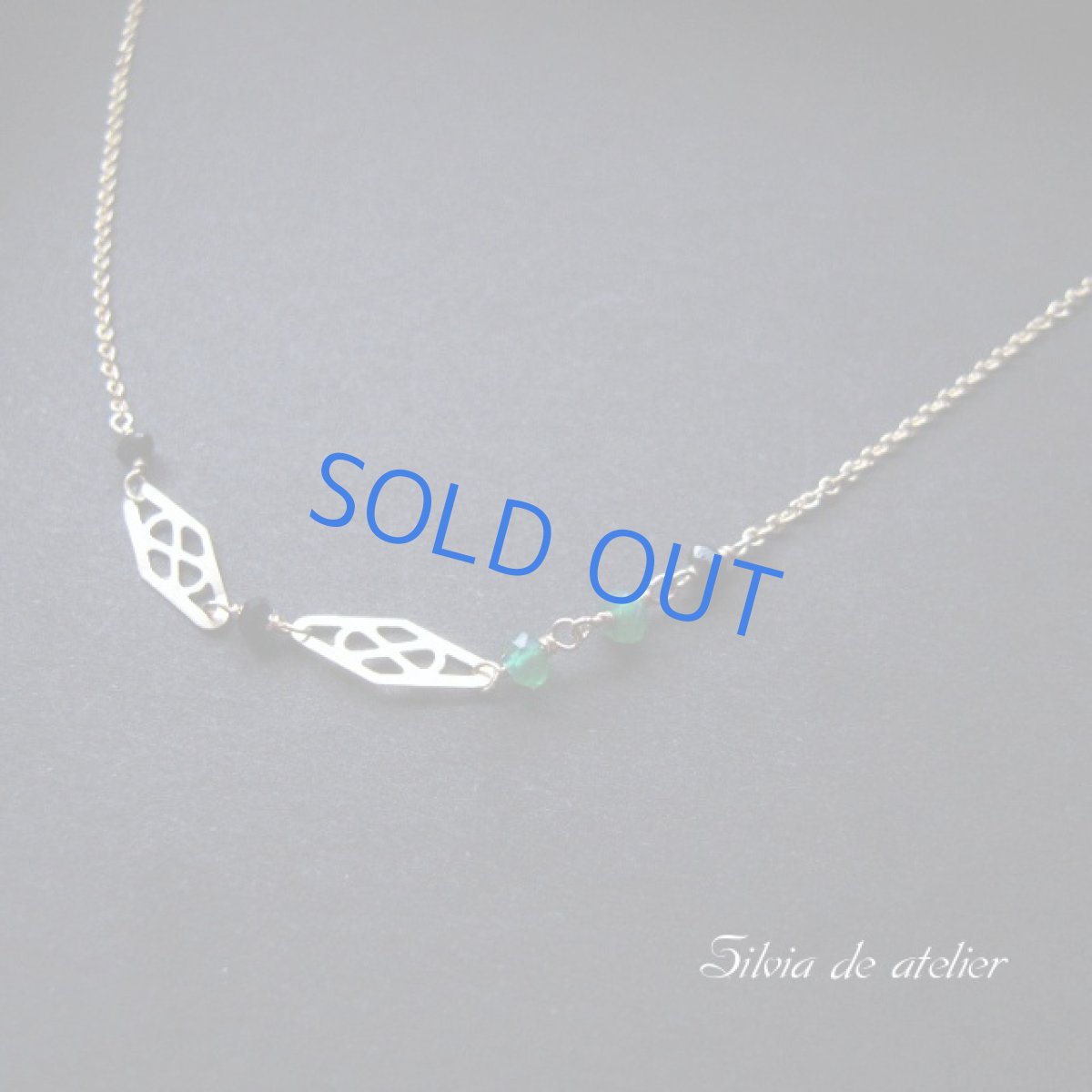 画像4: 5WAYグリーンオニキス 14kgfアシンメトリーネックレス (4)