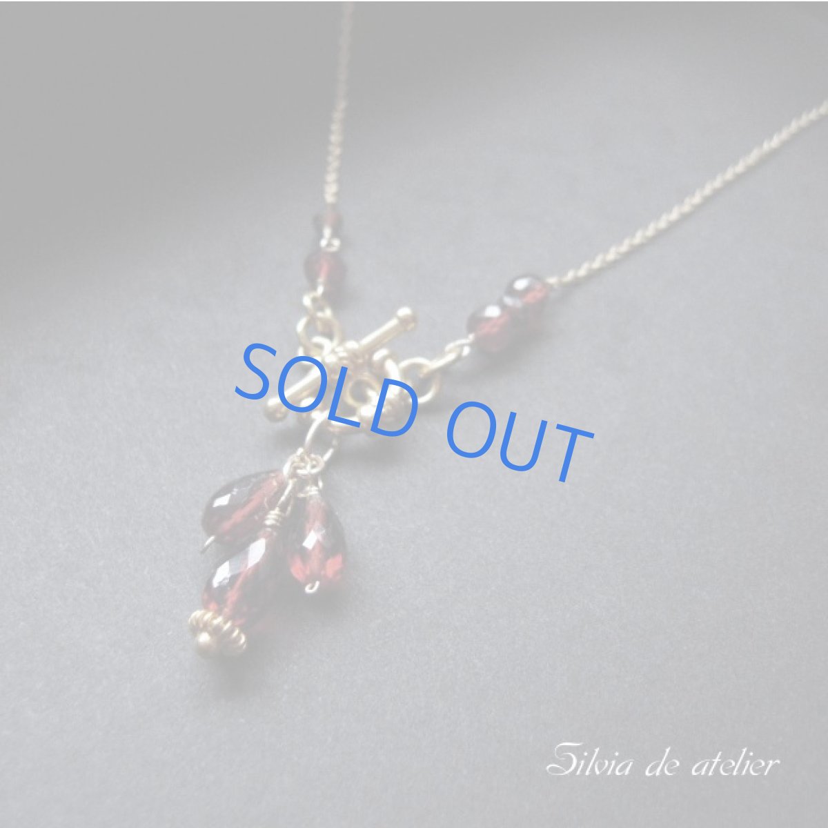 画像2: モザンビークガーネット フロントマンテル14kgfネックレス (2)