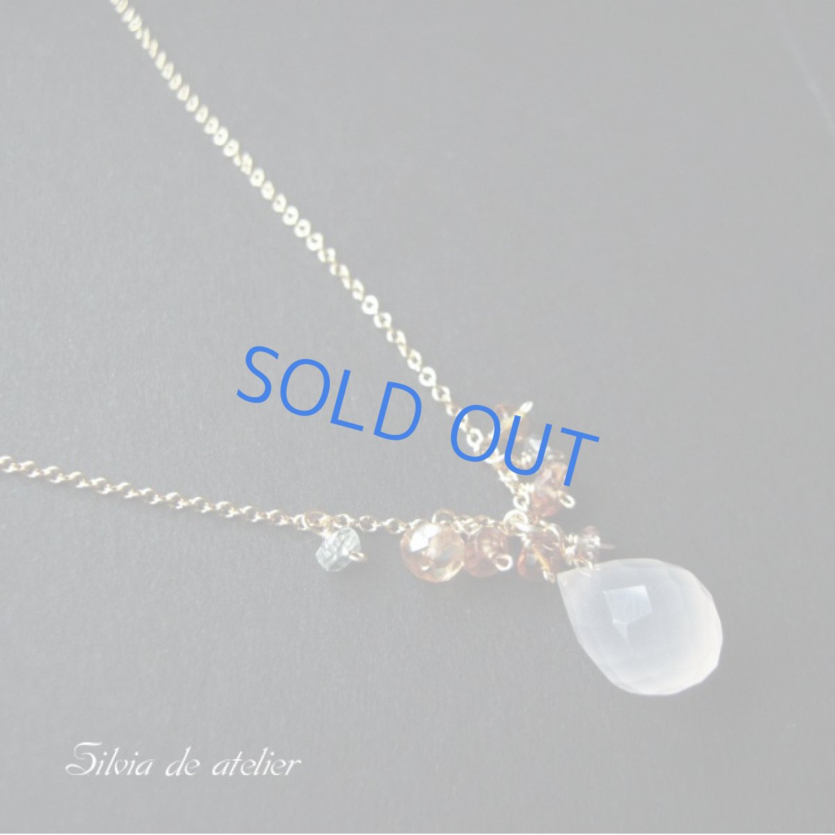 画像3: ピンクカルセドニー×アレキサンドライト×シトリン 14kgfネックレス (3)