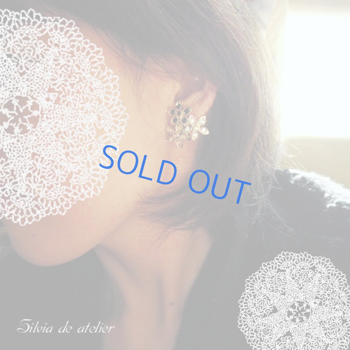 画像5: ヴィンテージ フラワーイヤリング&シュークリップ (5)