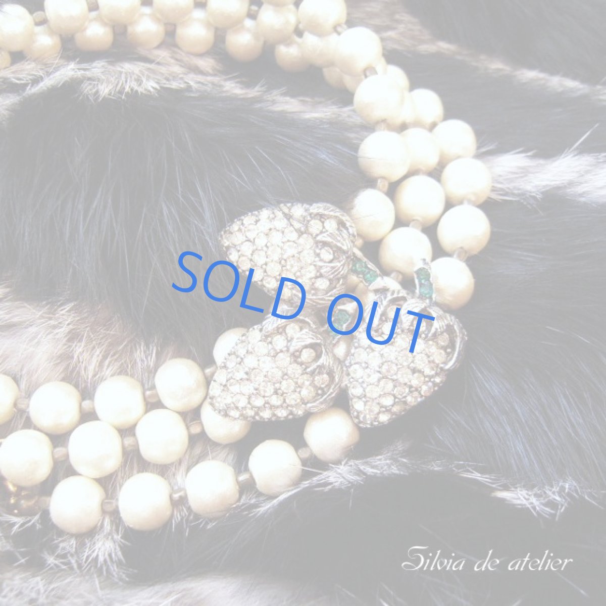 画像3: ヴィンテージ ストロベリーブローチ☆スワロフスキー・メタルメッキ (3)