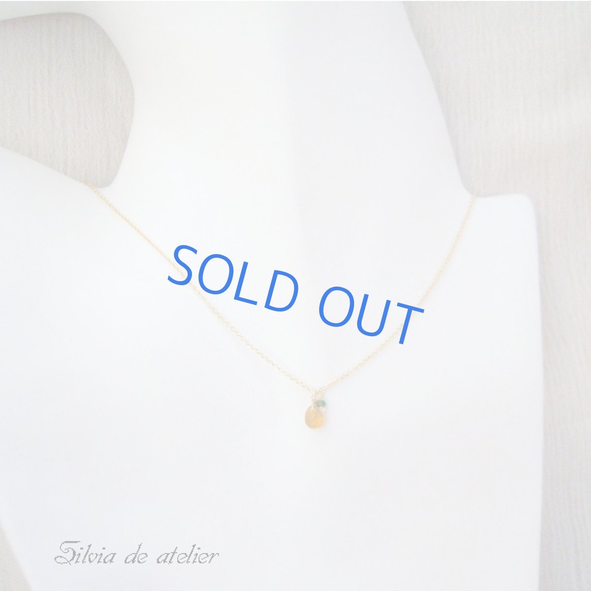 画像2: グリーンガーネット×エチオピア産最上級オパール 14kgfネックレス (2)