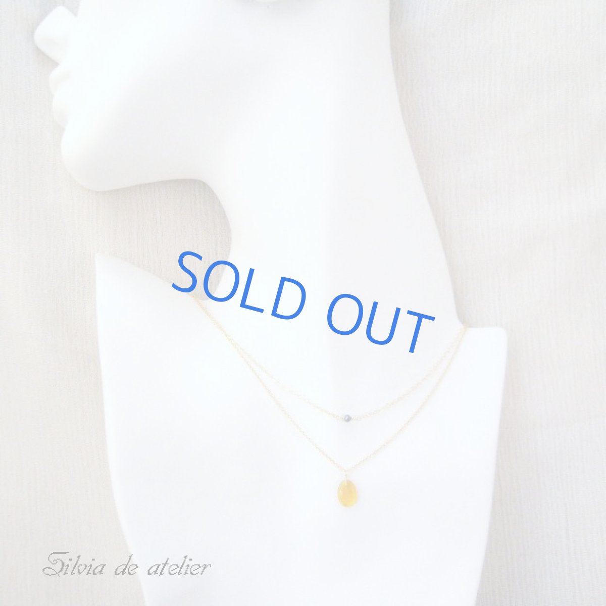 画像3: ブルーダイヤモンド×エチオピア産最上級オパール 14kgf2連ネックレス (3)