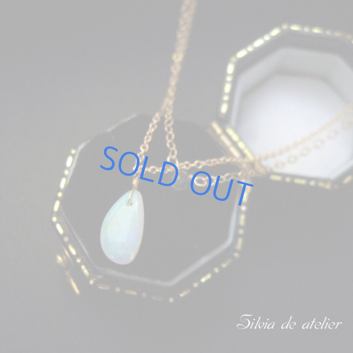 画像2: グリーンアパタイトドロップ×エチオピア産最上級オパール 14kgf2連ネックレス (2)