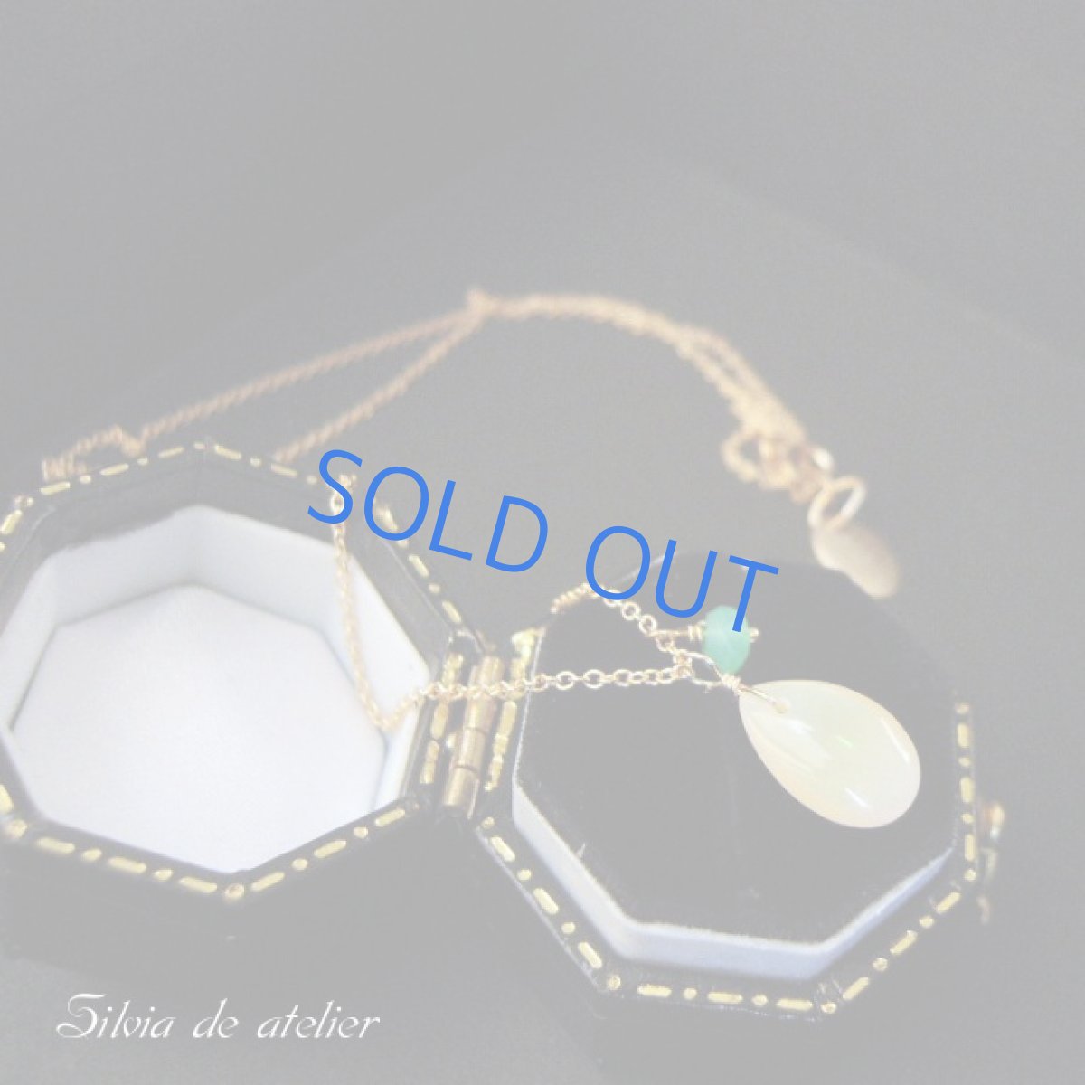 画像2: クリソプレイズ×エチオピア産最上級オパール 14kgfネックレス (2)