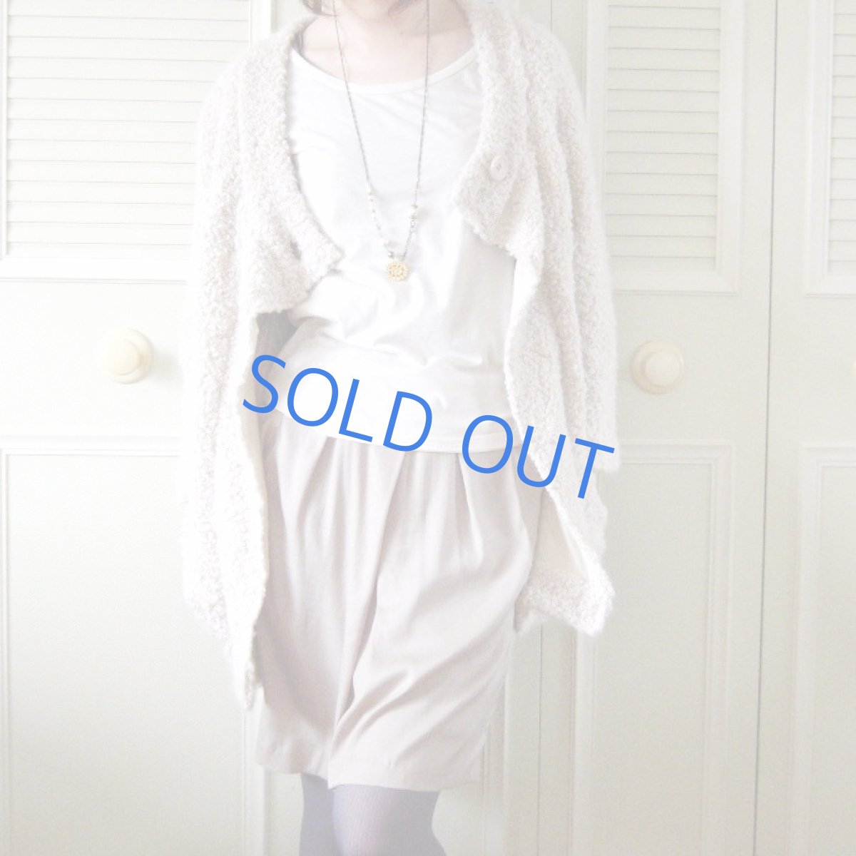 画像5: ヴィンテージチャーム コットンパールロングネックレス (5)