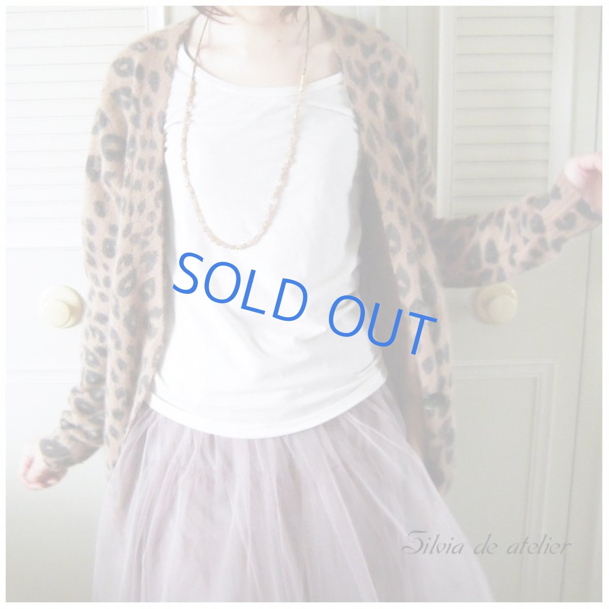 画像5: 5WAY サンストーンタンブル ロングネックレス&多連ブレスレット(レオパード柄シェルチャーム付) (5)