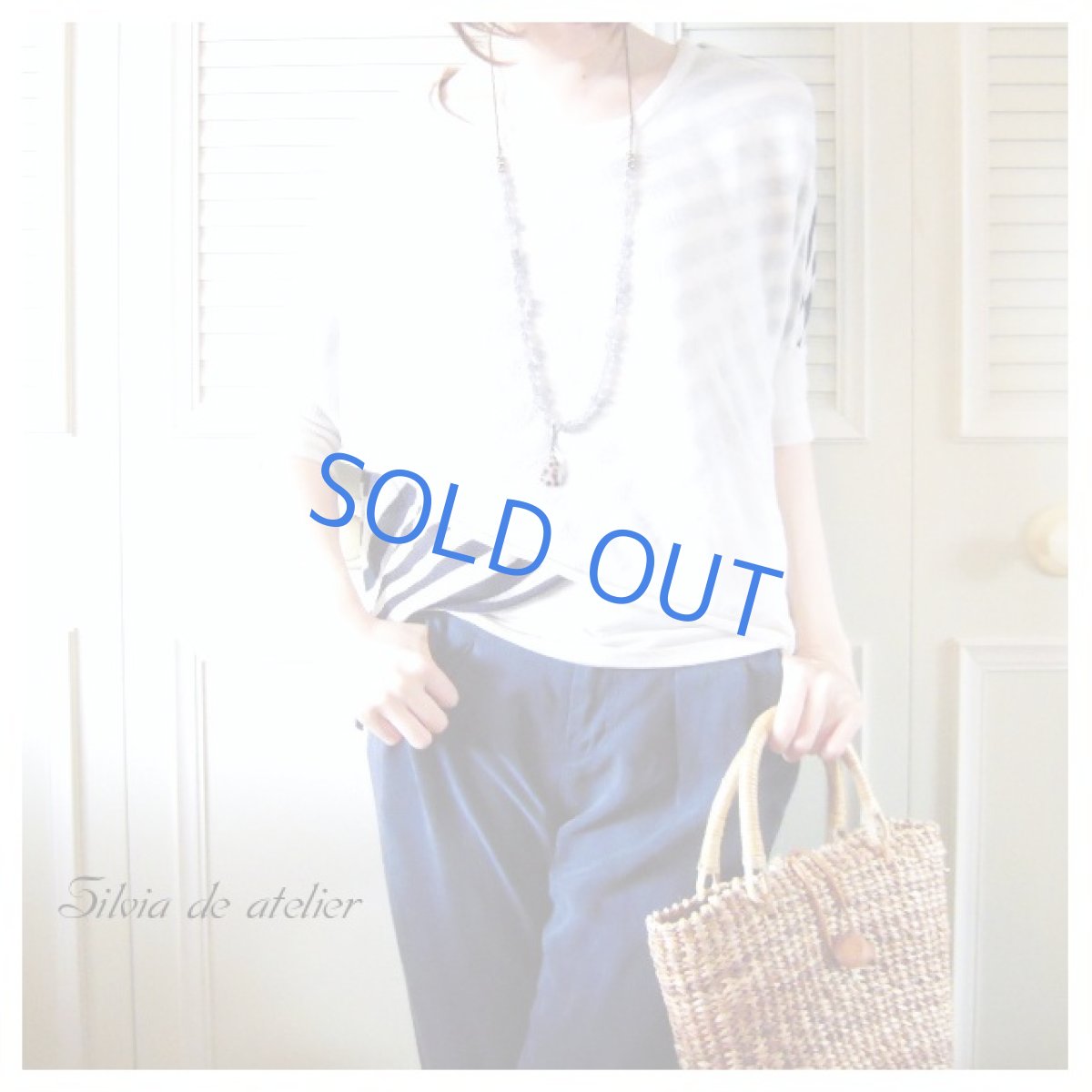 画像3: 5WAY アイオライトラフロックタンブル ロングネックレス&多連ブレスレット(レオパード柄シェルチャーム付) (3)