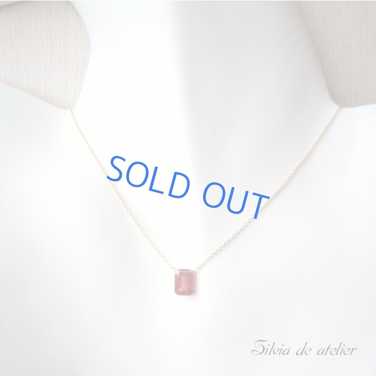 画像3: 宝石用ルース ガーネットスクエアジェム 一粒14kgfネックレス (3)