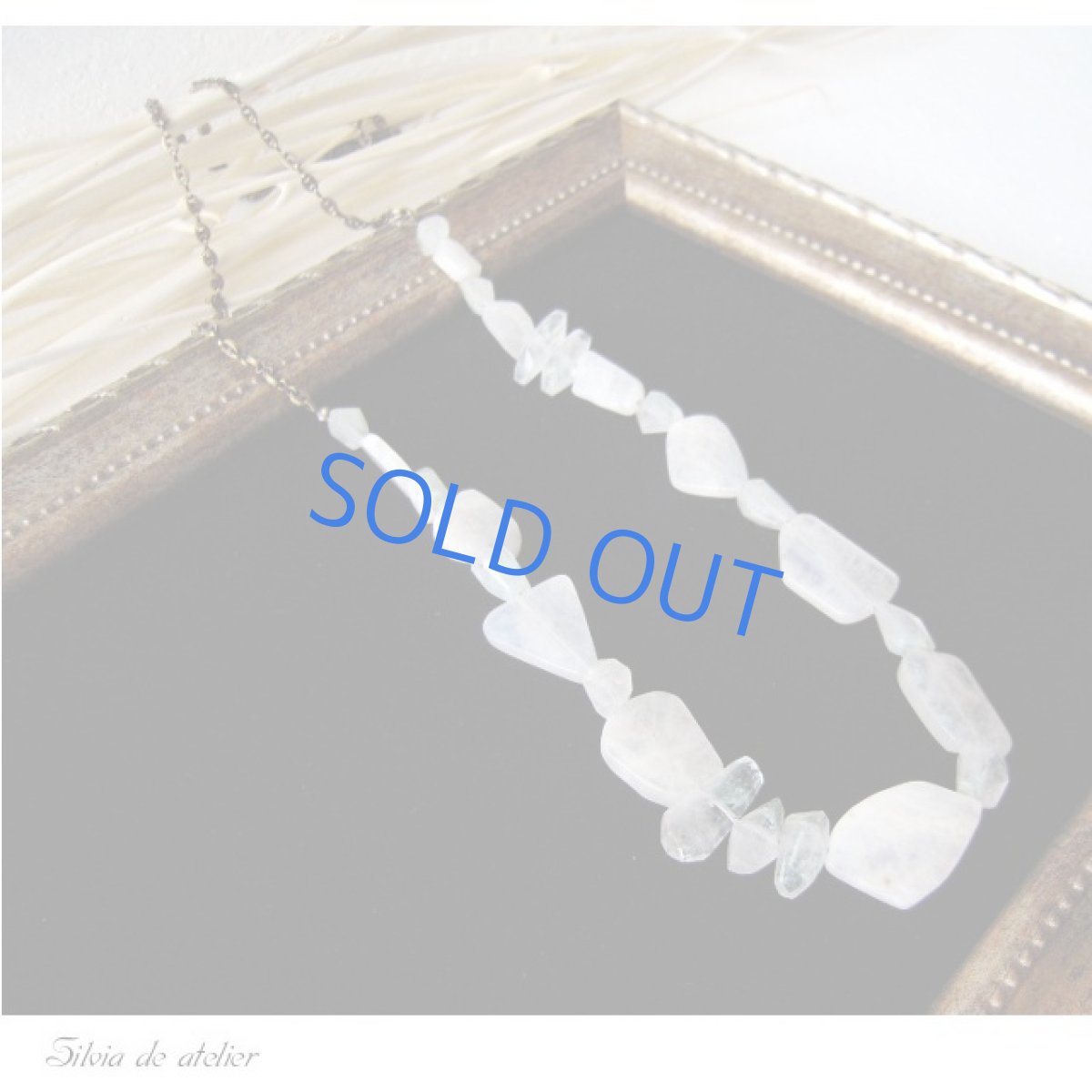 画像2: ムーンストーン×グリーンファントムクォーツ　チェーンロングネックレス (2)