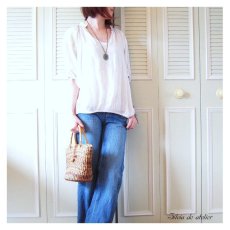 画像1: vintageレリーフ×ターコイズ　ロングネックレス (1)