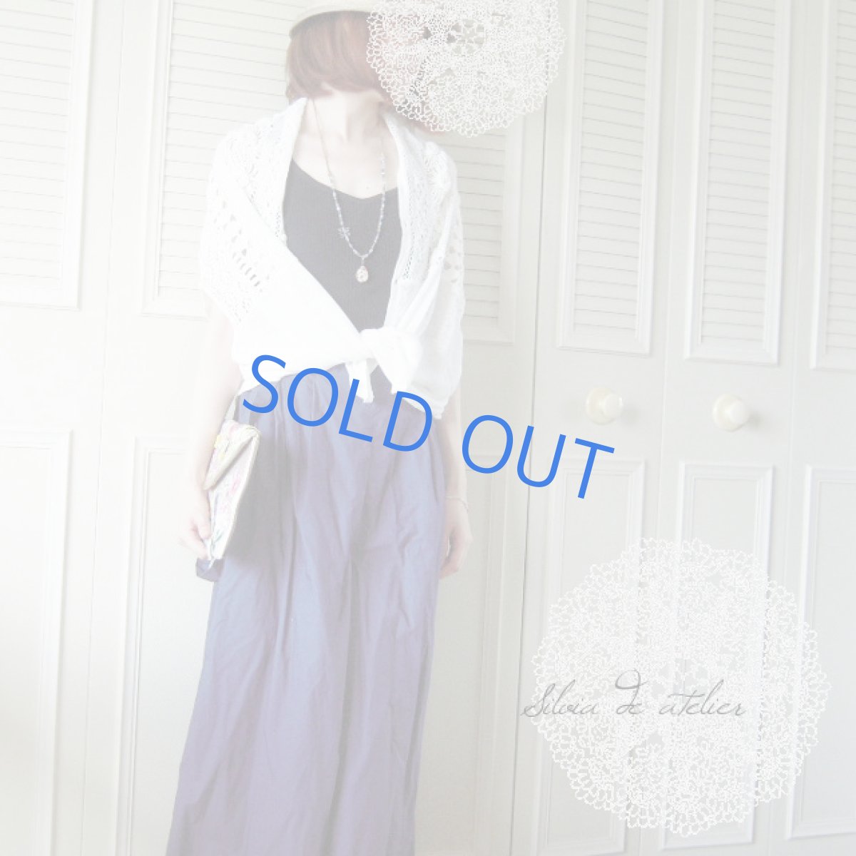 画像2: ８WAY　ブルーグリーンチェコガラスネックレス　レオパードシェル＆フローライトチャーム付 (2)