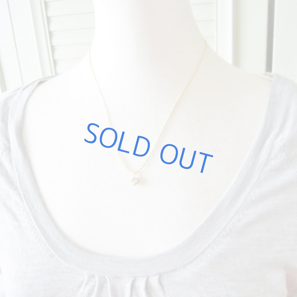 画像5: vintageスワロフスキーガラス 一粒Vintageチェーンネックレス (5)