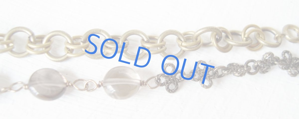 画像5: 3WAYスモーキークォーツ デザインフラワーショートネックレス (5)