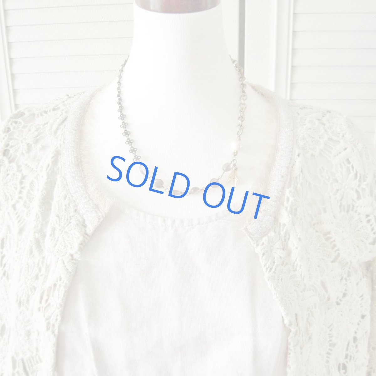 画像3: 3WAYスモーキークォーツ デザインフラワーショートネックレス (3)