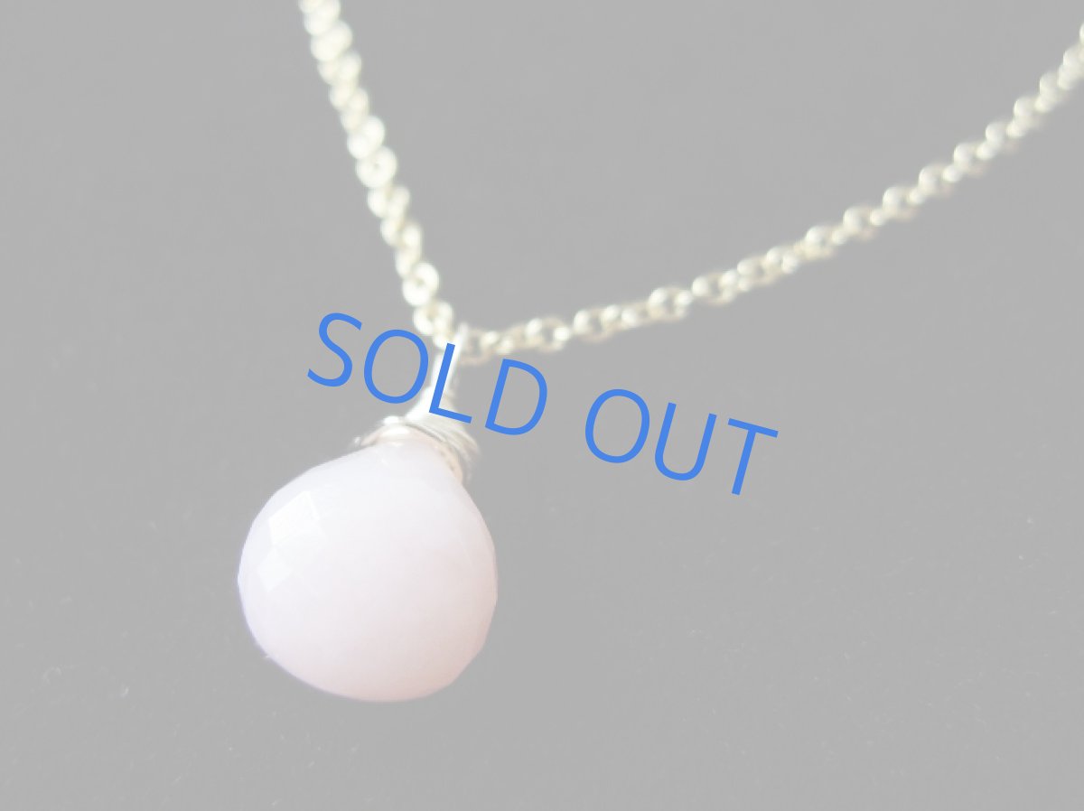 画像2: ◆1点もの◆ピンクオパール マロンドロップ一粒14kgf製ネックレス (2)