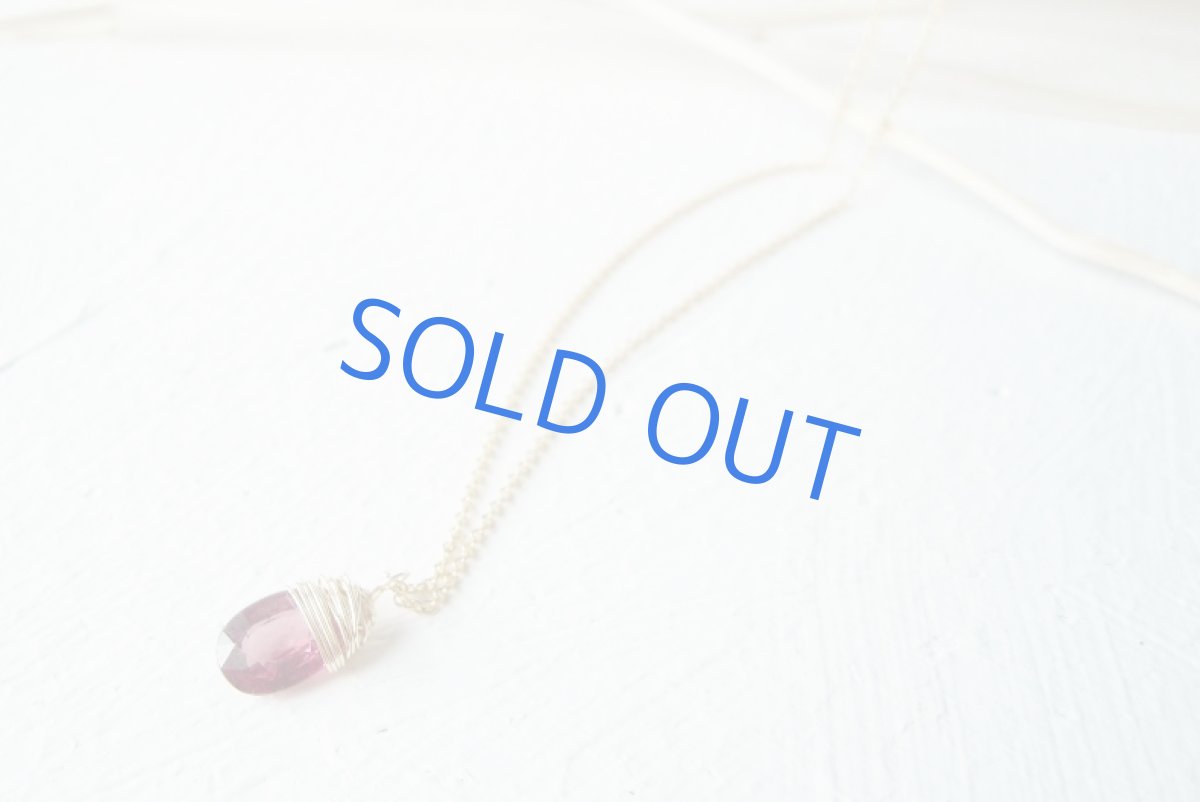 画像4: ◆1点のみ◆宝飾用ルース ガーネットオーバルジェム 一粒14kgf製ネックレス (4)