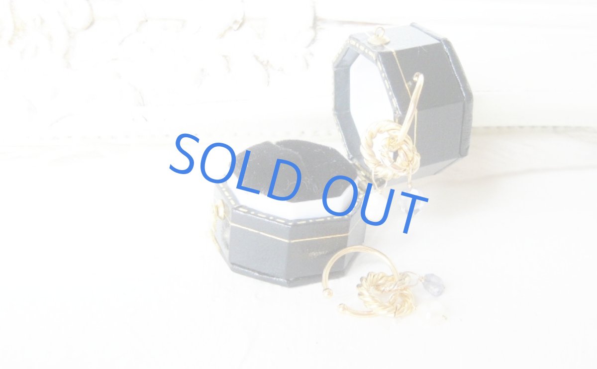 画像3: 3WAYシンプルリング アイオライト×淡水パール 14mmフープイヤリング (3)