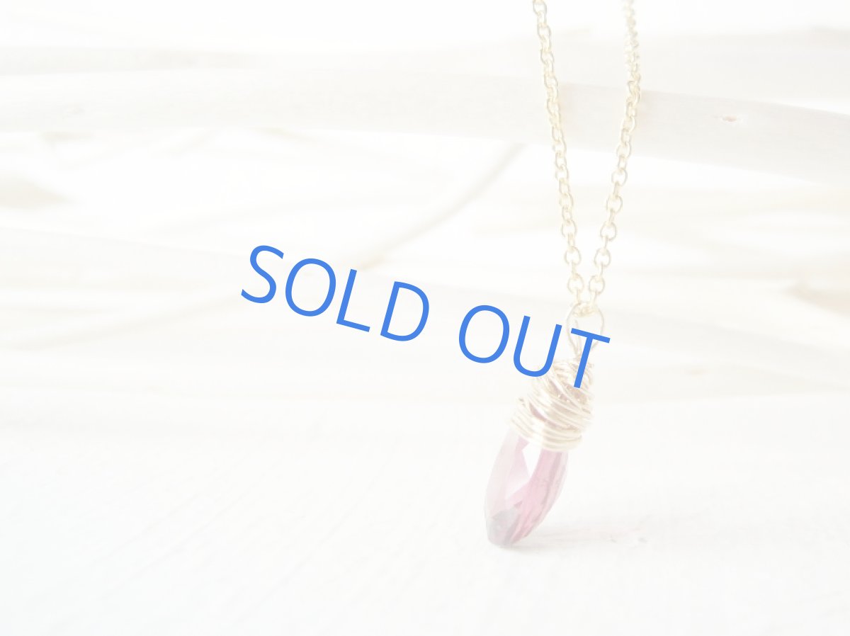 画像3: ◆1点のみ◆宝飾用ルース ガーネットオーバルジェム 一粒14kgf製ネックレス (3)