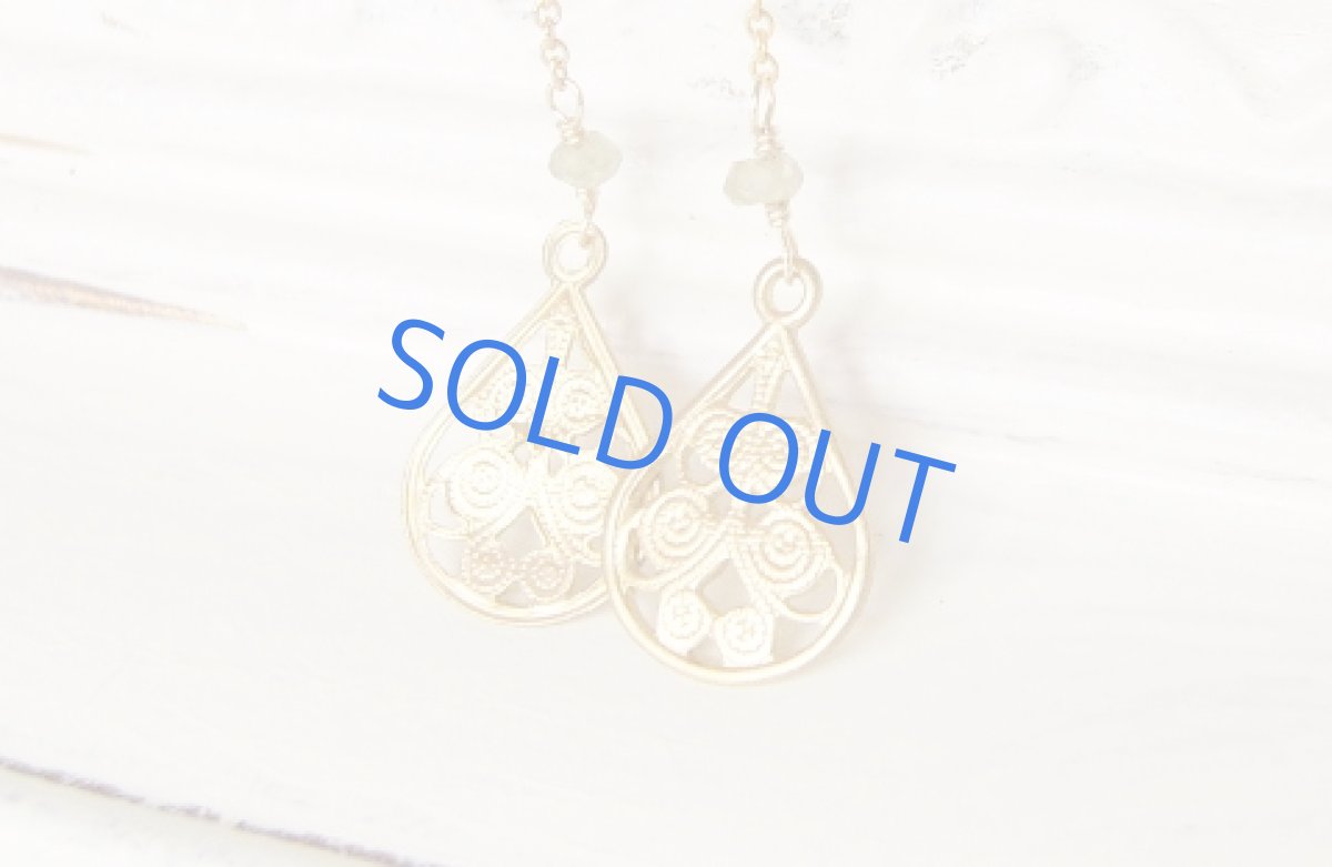 画像2: モチーフティアチャーム ラインチェーン14kgfピアス (2)