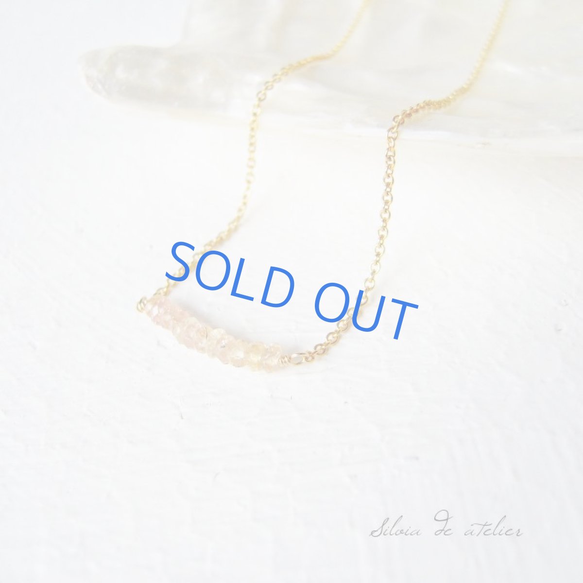 画像2: インペリアルトパーズライン スキンジュエリー14kgfネックレス (2)