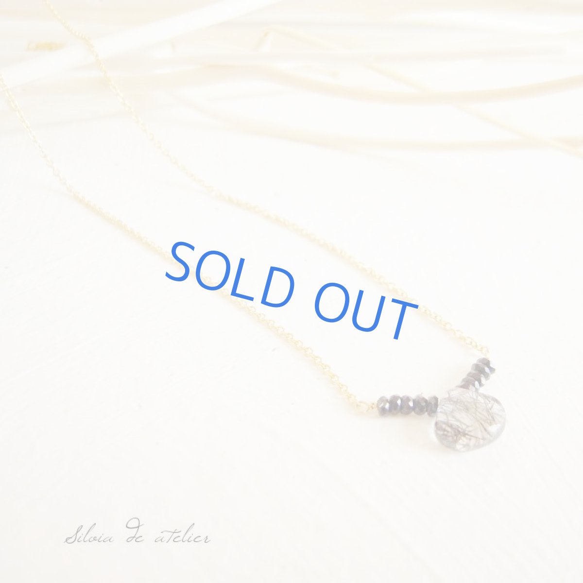 画像4: ブラックルチルトルマリンクォーツ&ブラックスピネル 14kgfネックレス (4)