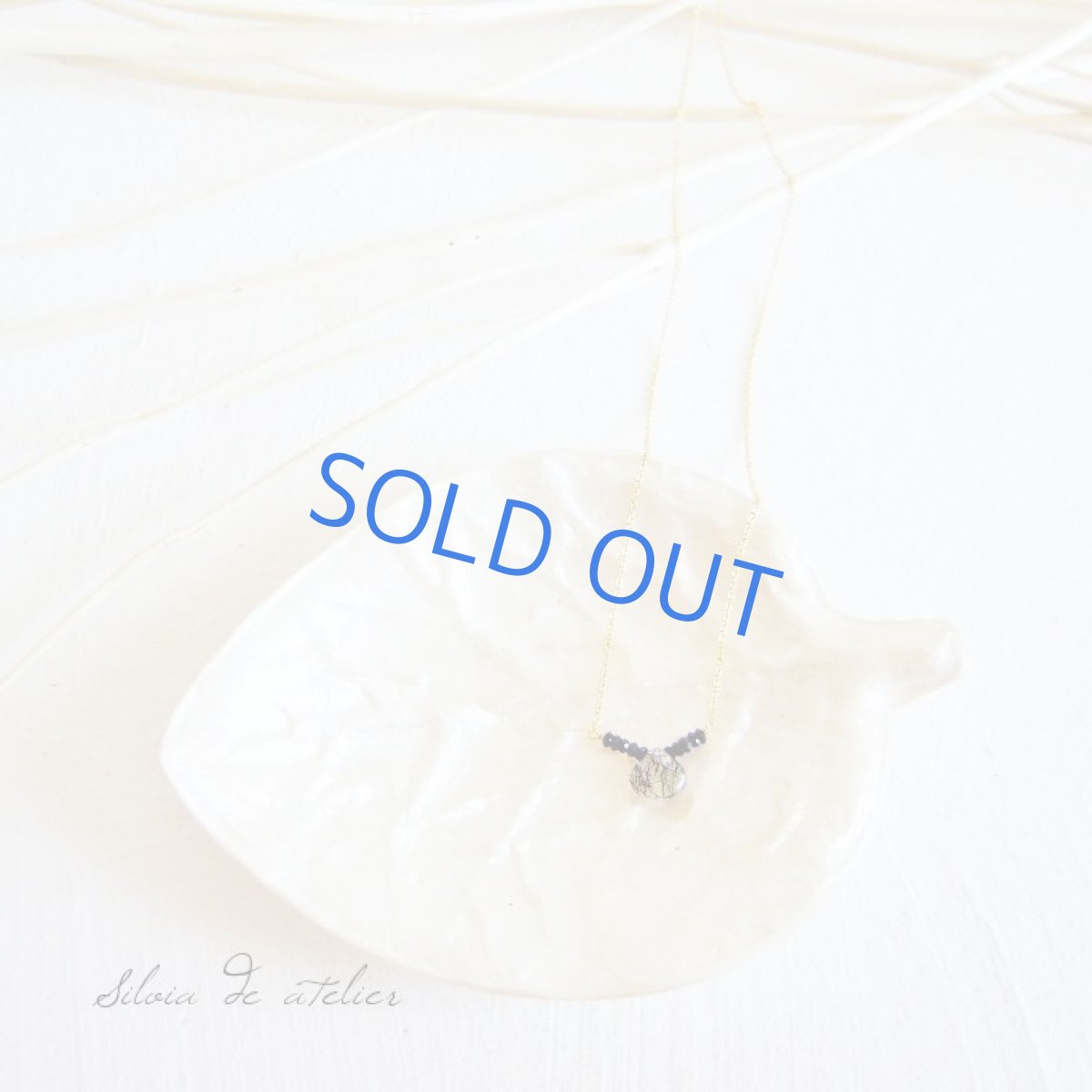 画像3: ブラックルチルトルマリンクォーツ&ブラックスピネル 14kgfネックレス (3)