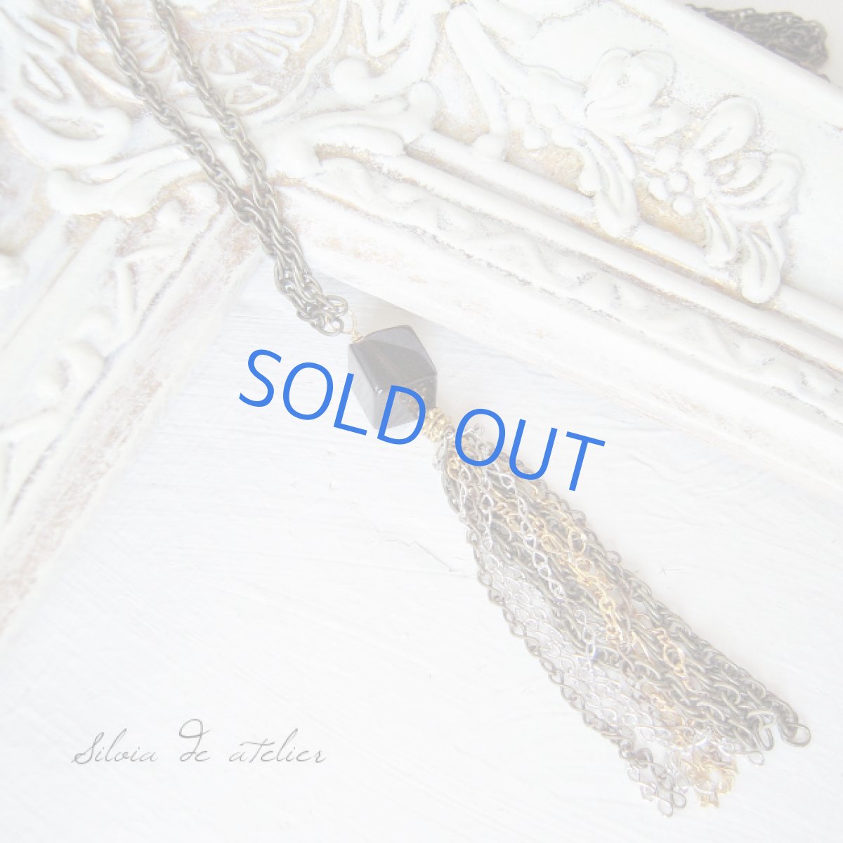 画像3: スモーキークォーツダイス タッセルチェーン ロングネックレス (3)