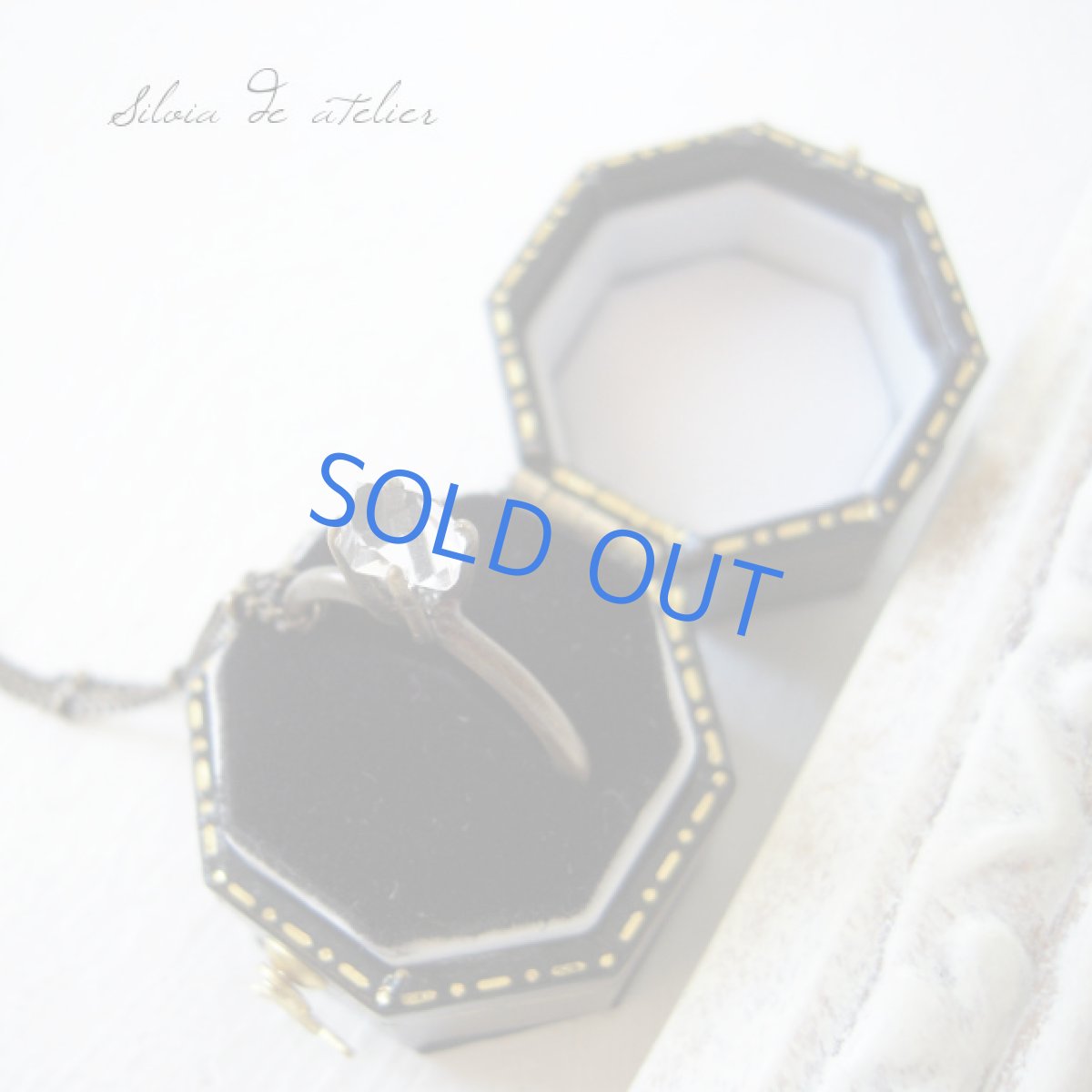 画像4: ニューヨークハーキマーダイヤモンドクォーツ 3WAYネックレス&アンティークゴールドリング (4)