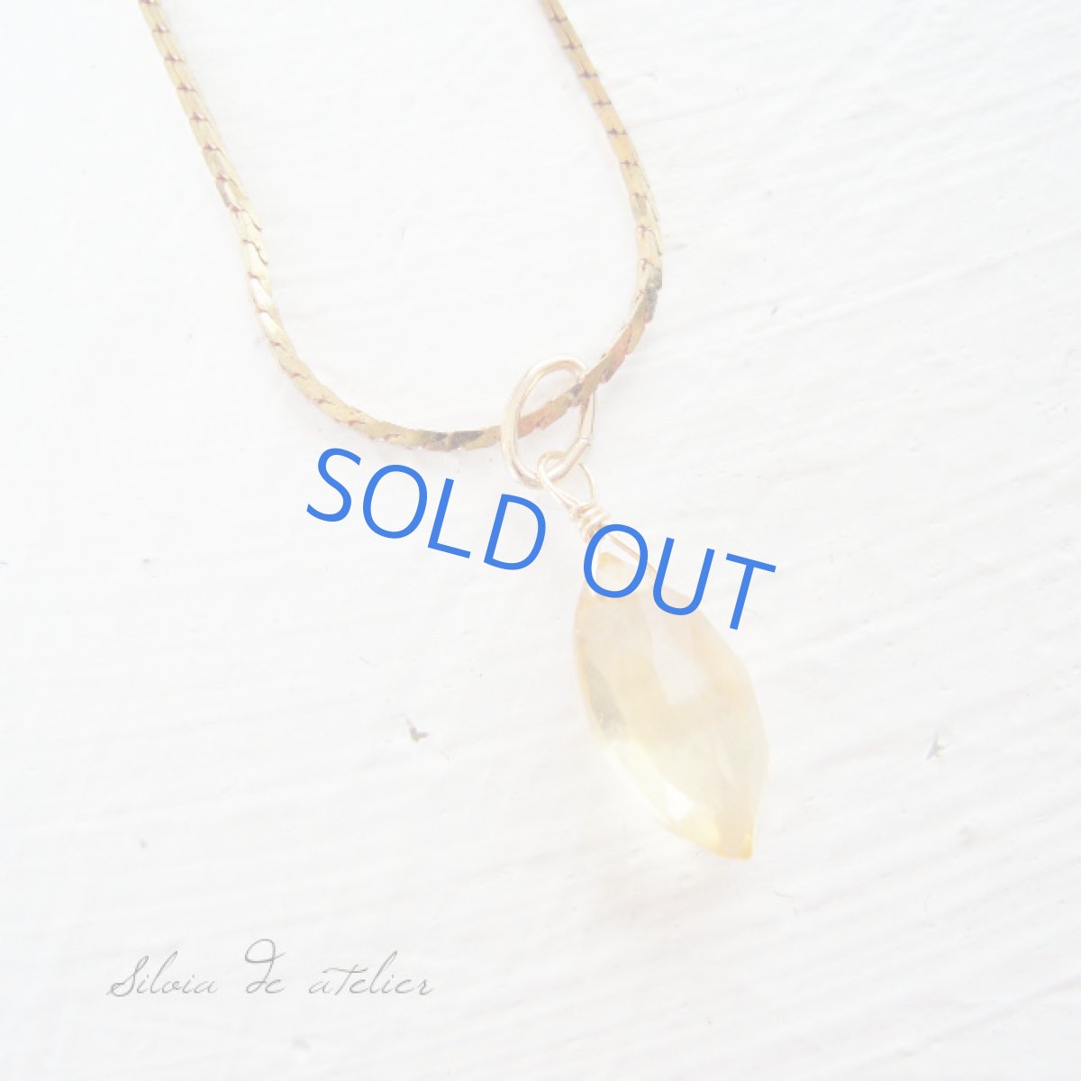 画像2: 宝石質シトリン マーキス チャーム (2)