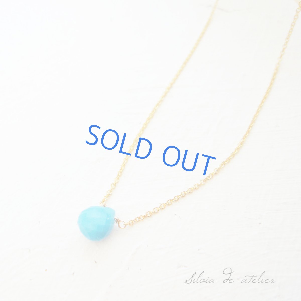 画像4: アリゾナ産ターコイズ マロンカット 14kgfネックレス (4)