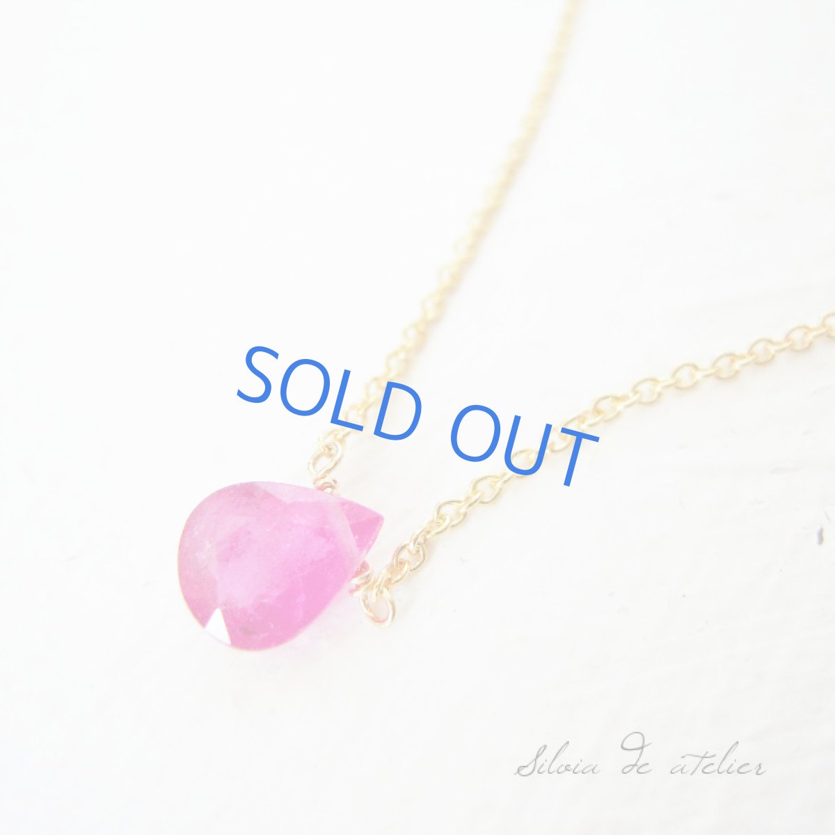 画像2: ルビーペアジェムカット 14kgfネックレス (2)