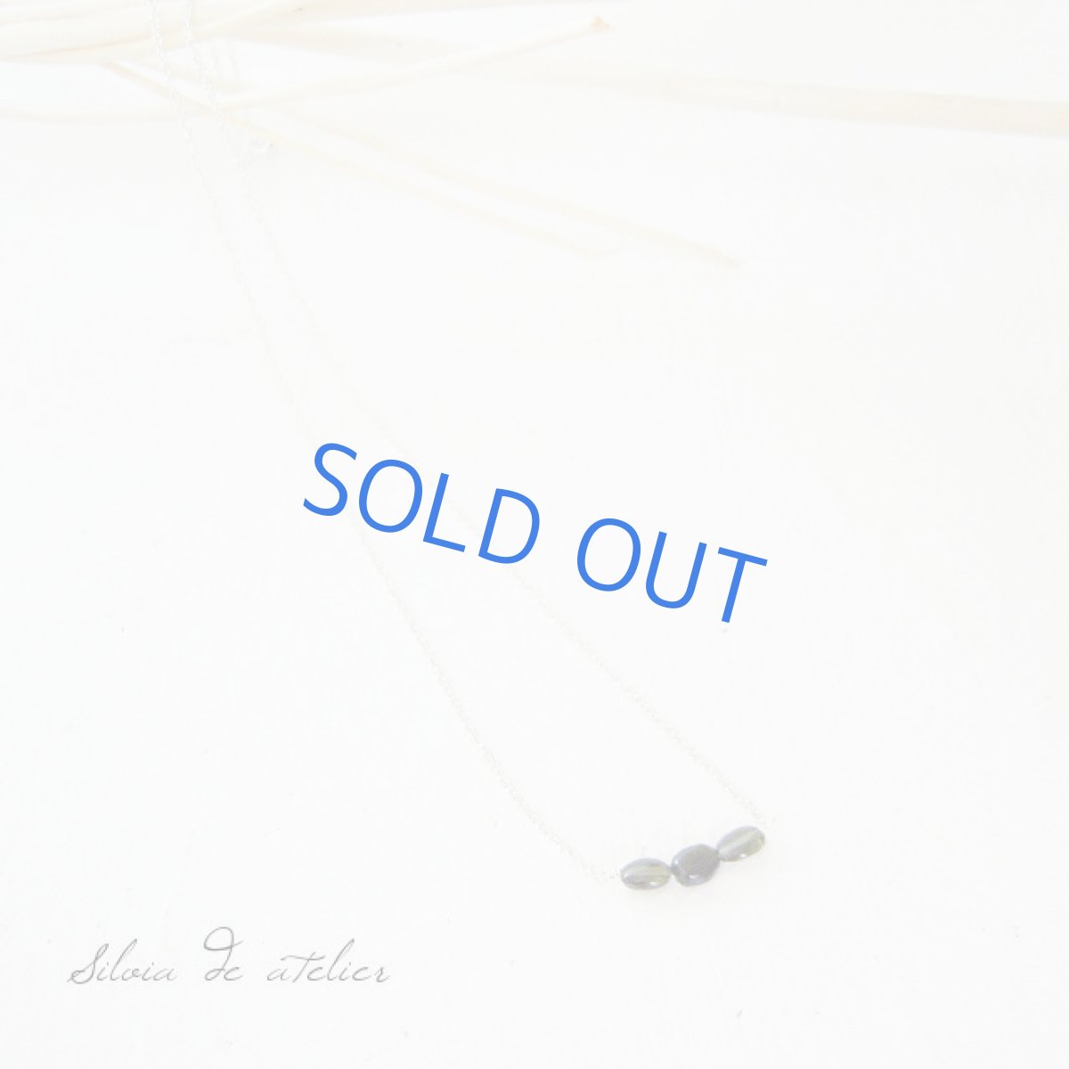 画像3: モスグリーントルマリン3石 ラインsilver925ネックレス (3)