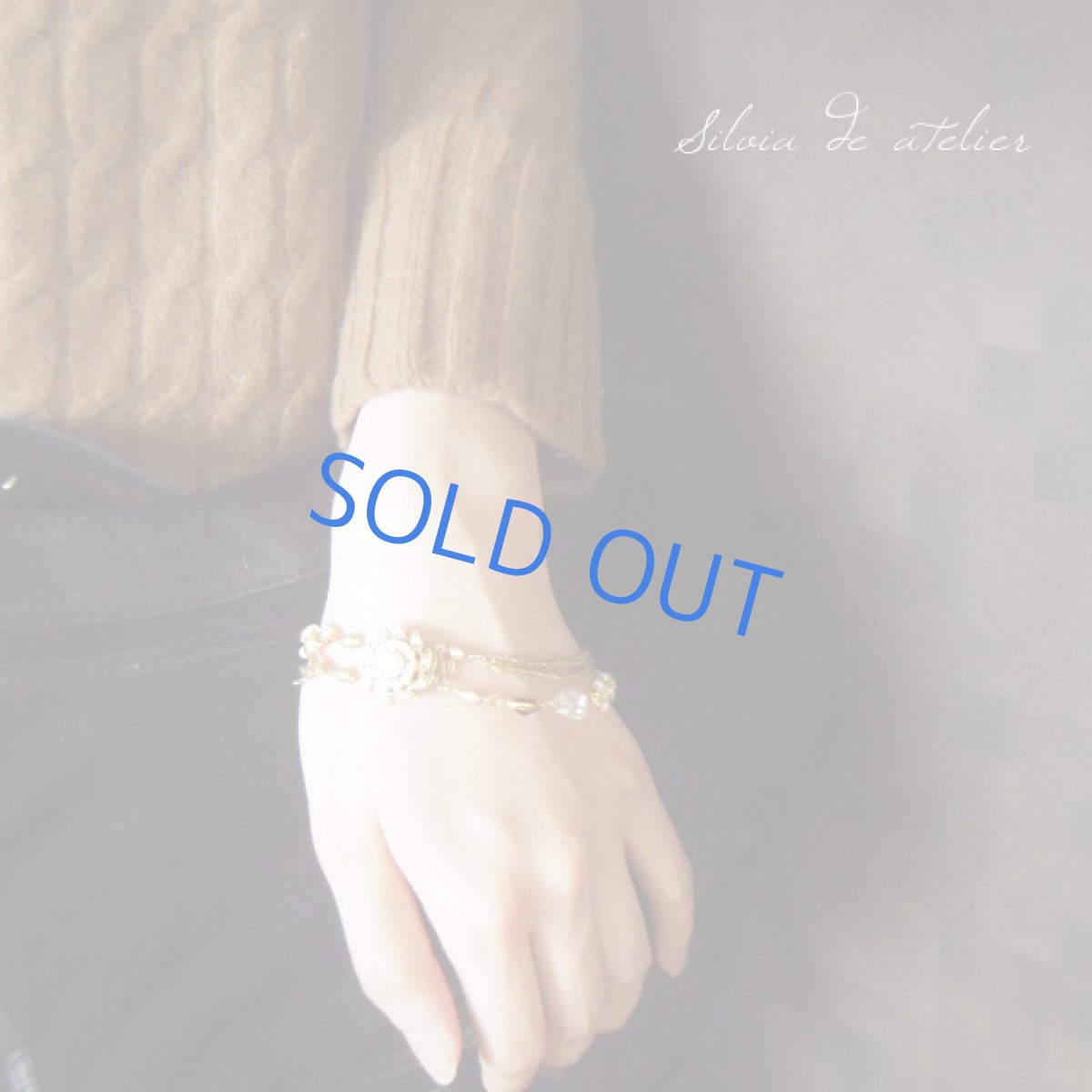 画像3: スワロフスキービジュー留め具 5連&ビジューチェーン ブレスレット (3)