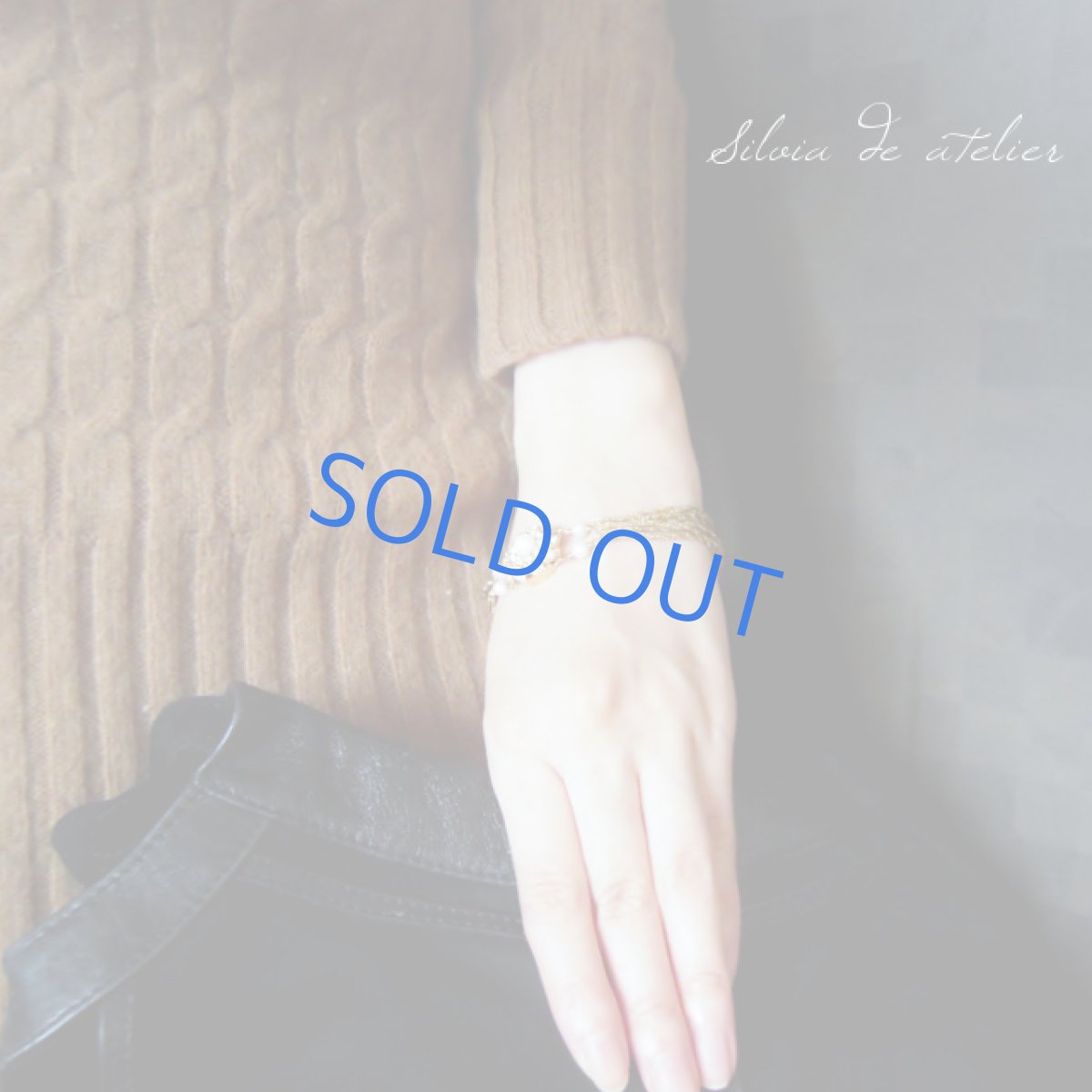 画像5: スワロフスキービジュー留め具 10連チェーン ブレスレット (5)