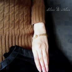 画像5: スワロフスキービジュー留め具　10連チェーン　ブレスレット (5)
