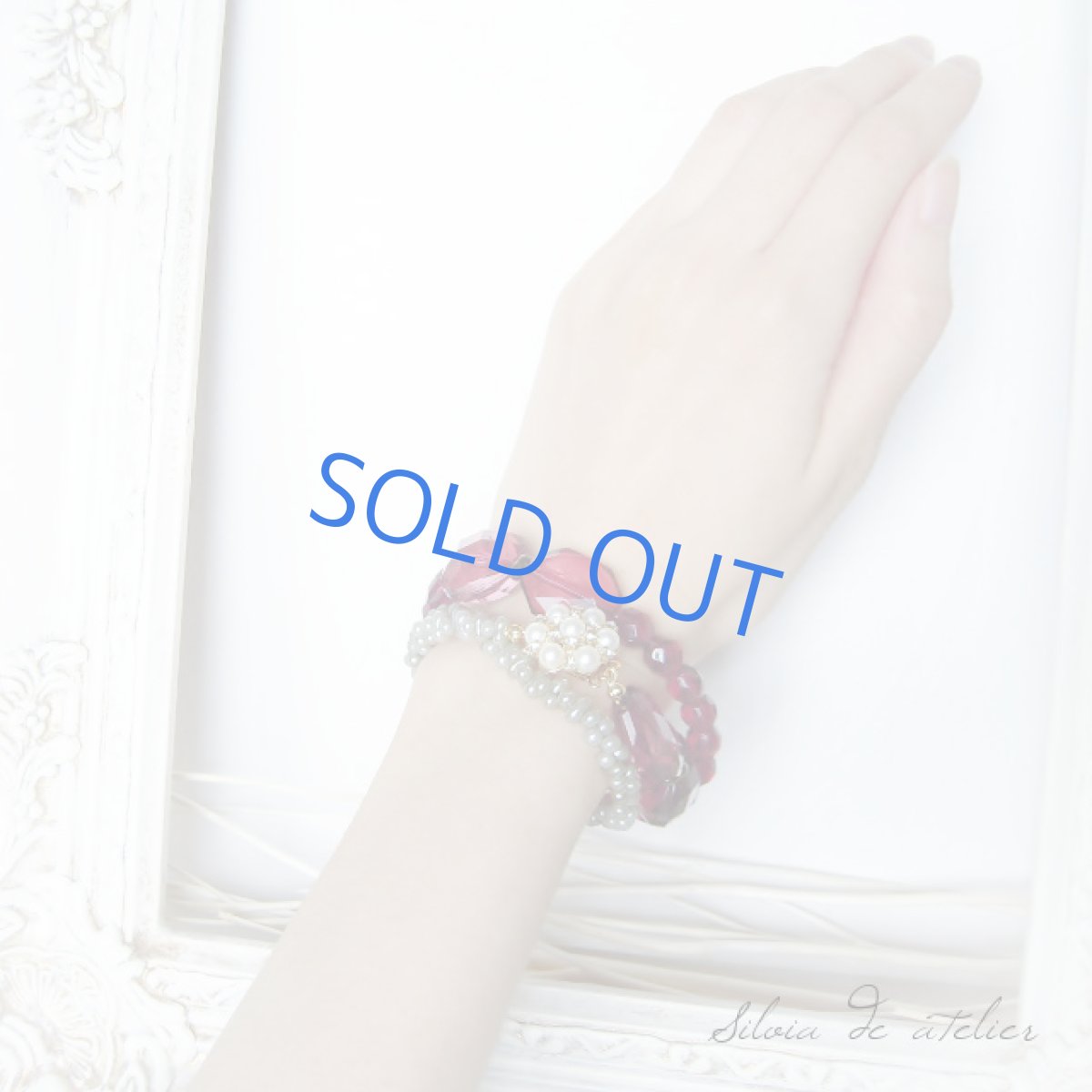 画像4: スワロフスキービジュー留め具 クリスタルチェコガラス バーガンディアクリルネックレス (4)