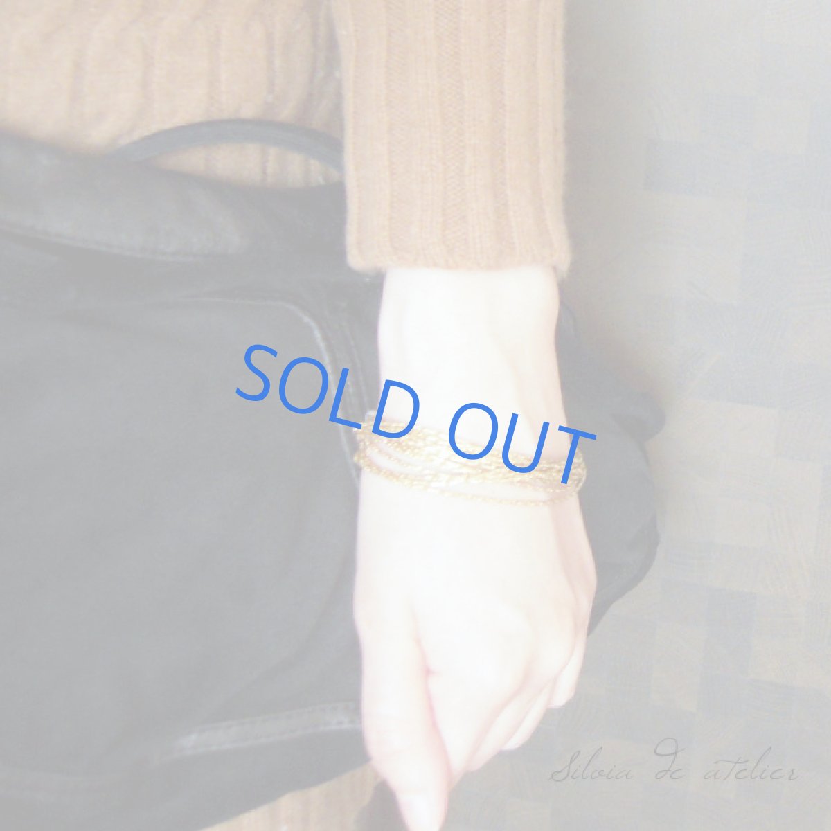 画像5: スワロフスキービジュー留め具 15連チェーン ブレスレット (5)