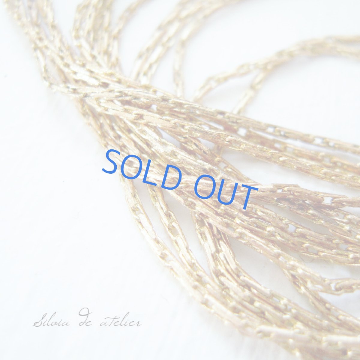 画像4: スワロフスキービジュー留め具 15連チェーン ブレスレット (4)