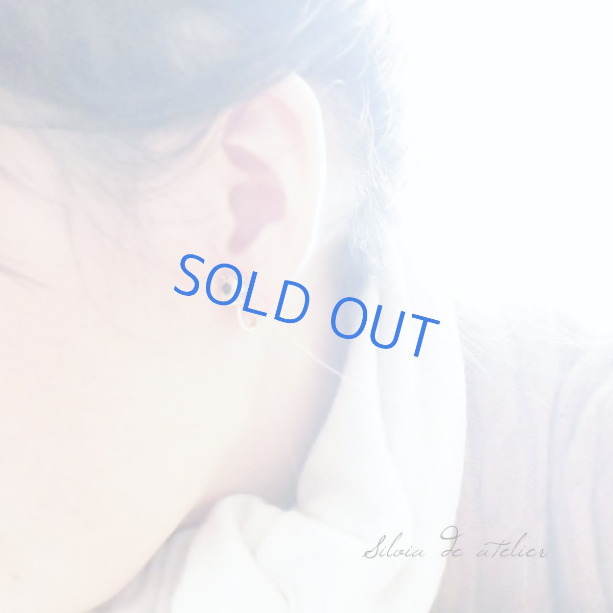 画像4: vintageスワロフスキー　グレー×ブラック　ゴールドメッキイヤリング (4)