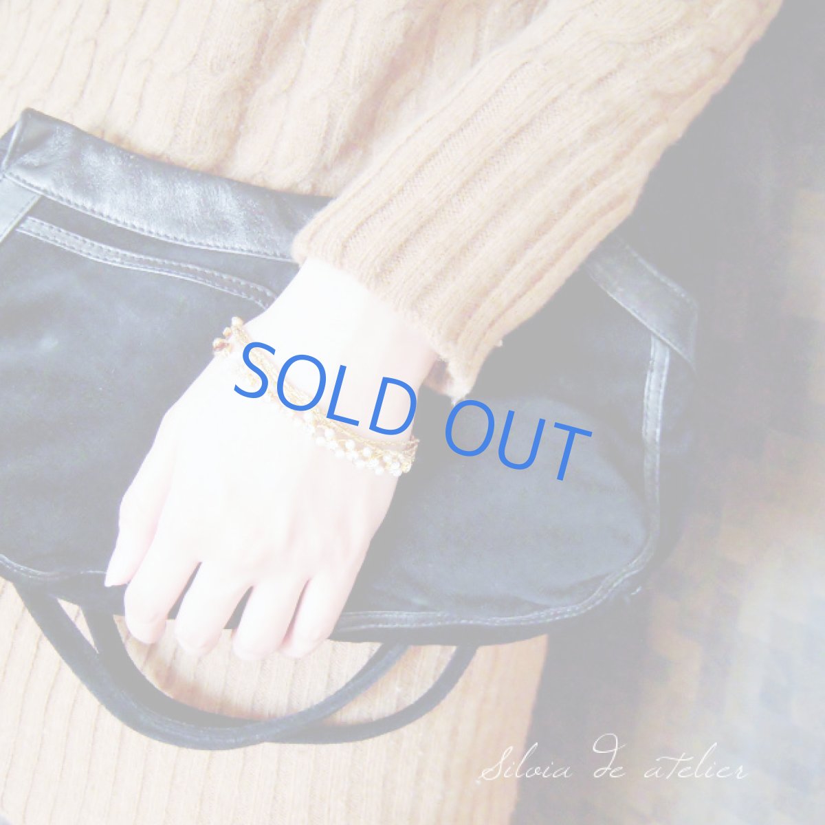 画像5: スワロフスキービジュー留め具 5連&ビジューチェーン ブレスレット (5)