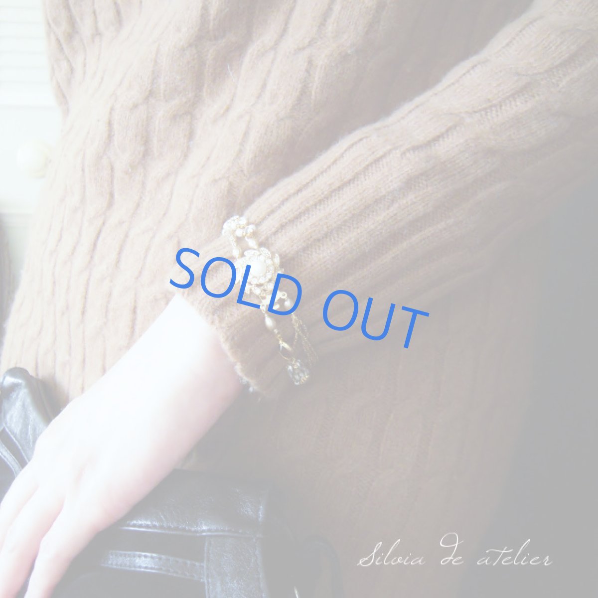 画像4: スワロフスキービジュー留め具 5連&ビジューチェーン ブレスレット (4)