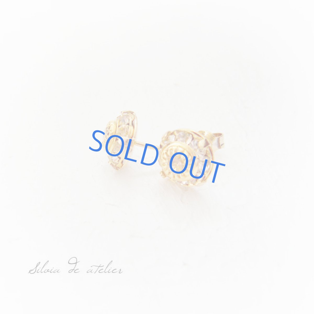 画像3: vintageスワロフスキー シルキーピンク ゴールドメッキピアス (3)